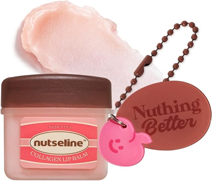 nutseline SUPER NUT COLLAGEN KEYRING LIP BALM 11ML  3-IN-1 LIP CARE KOREAN SKIN CARE, PLUMPS & FIRMS LIPS, COLLAGEN-BOOSTING, SHEA BUTTER FORMULA FOR HYDRATION & SMOOTHNESS, PORTABLE KEYRING DESIGN - Image 5